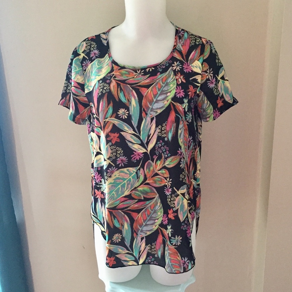 Tropical Print Blouse